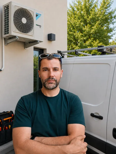 Damien, artisan VOLTANA, spécialiste climatisation et pompe à chaleur à Aix-en-Provence